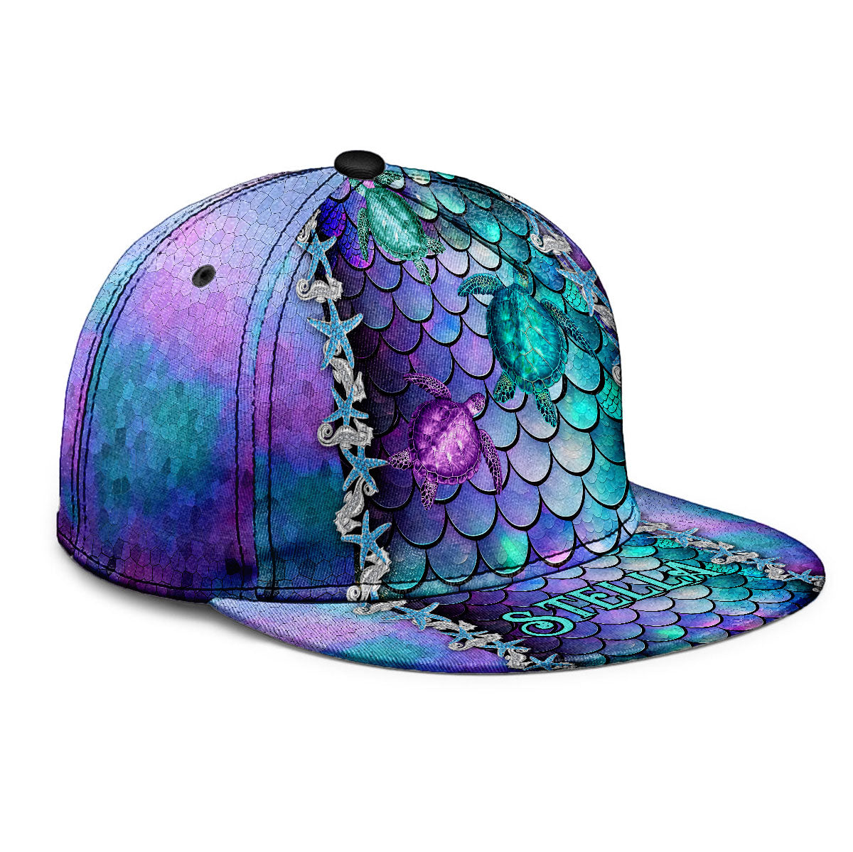 Legend Of The Blue Ocean - Personalized Turtle Snapback