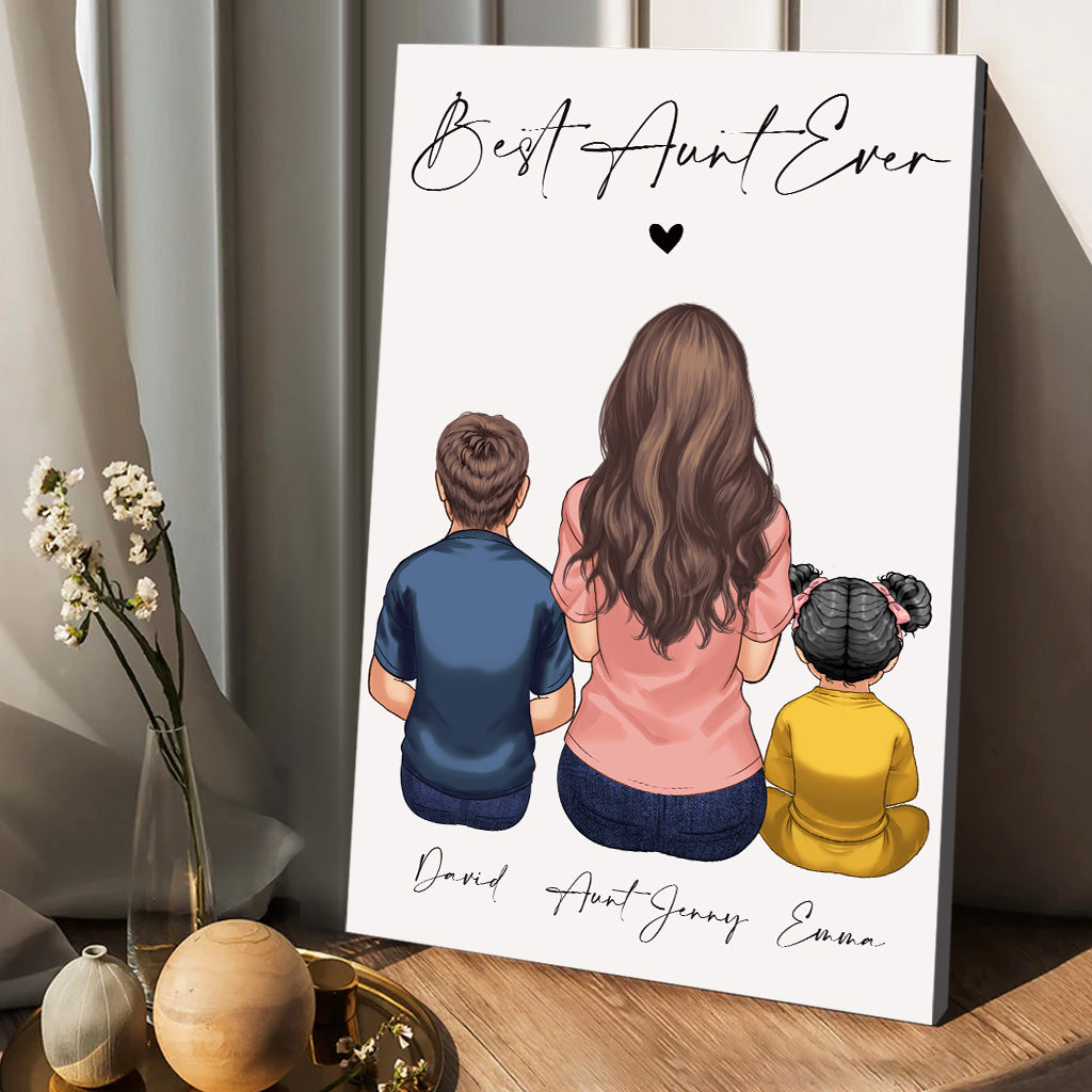 Best Aunt Ever - Personalized Aunt Canvas And Poster