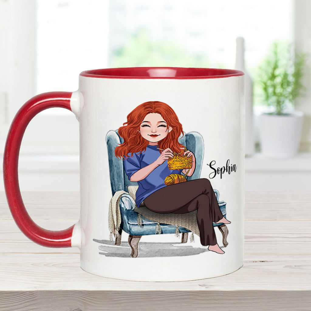 I'm A Hooker On My Spare Time - Personalized Crocheting Accent Mug