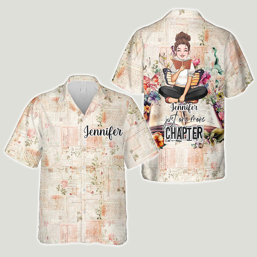 Just One More Chapter - Personalized Book Hawaiian Shirt