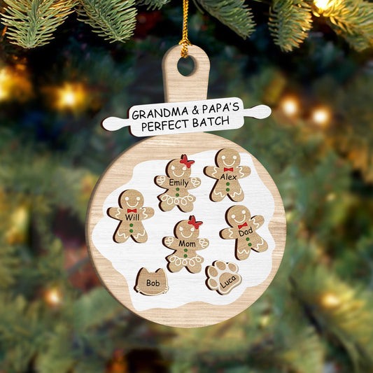 Perfect Batch - Gift for grandpa - Personalized 2 Layered Piece Ornament
