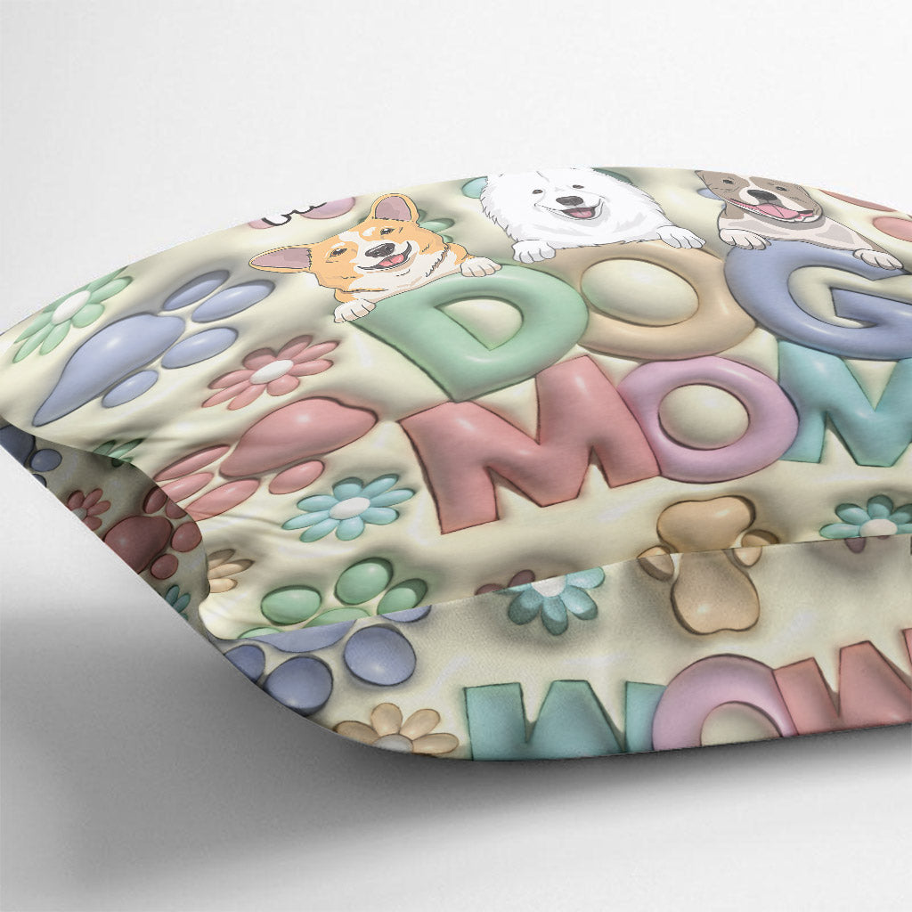 Dog Mom - Personalized Dog Throw Pillow