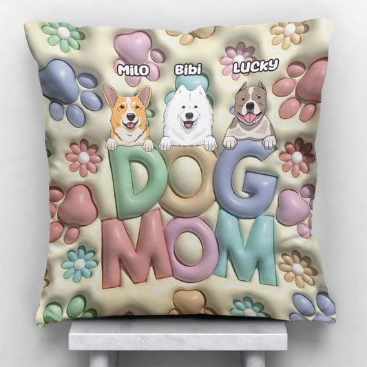 Dog Mom - Personalized Dog Throw Pillow