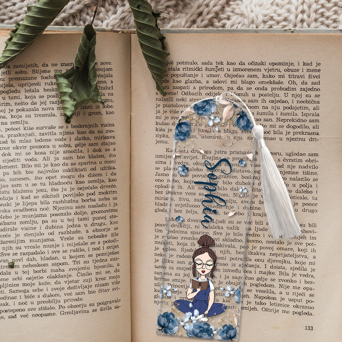 Just A Girl Who Loves Reading - Personalized Book Bookmark