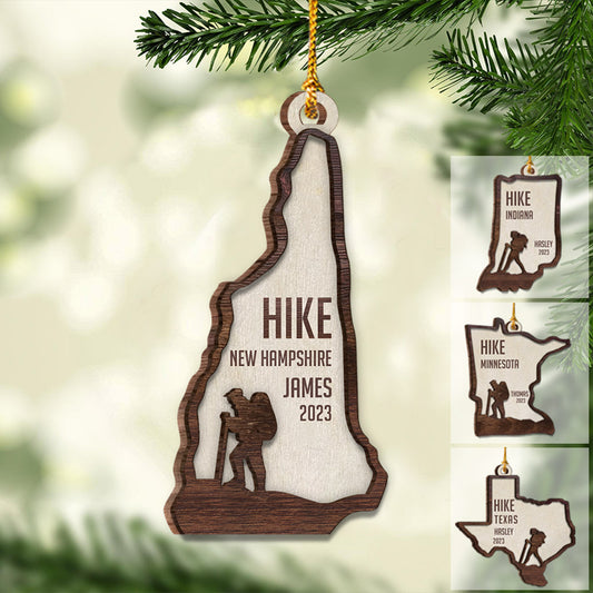 Hiking Team - Personalized Hiking 2 Layered Piece Ornament