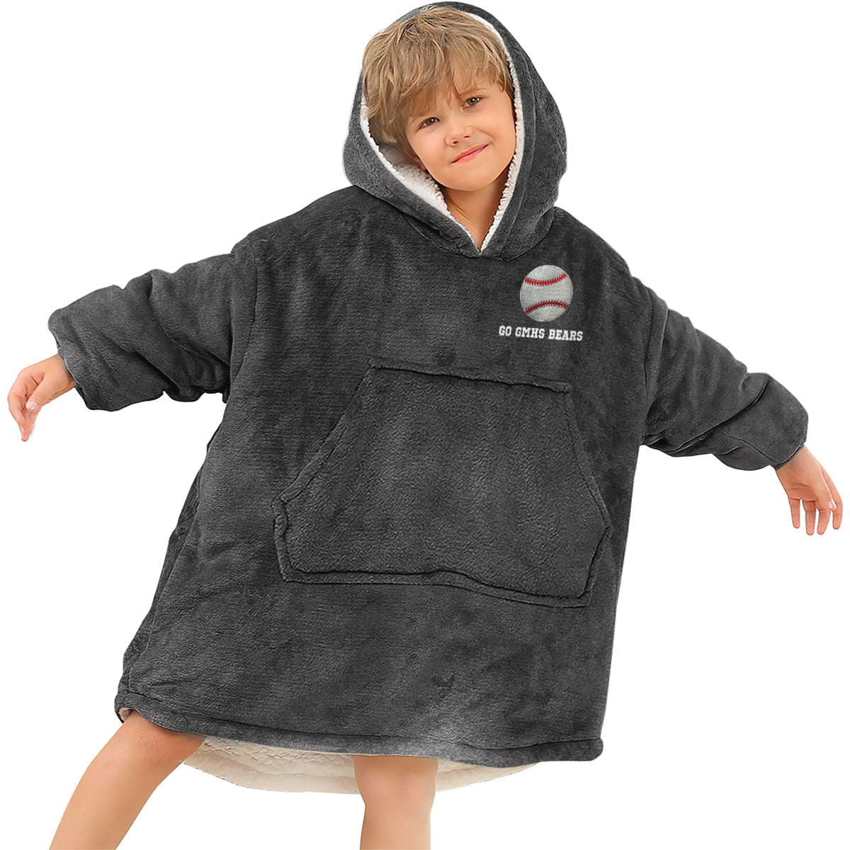 Sport Lovers Go Team - Personalized Baseball Blanket Hoodie