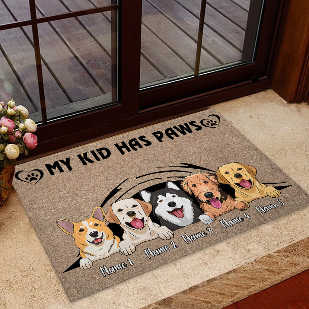 My Kids Have Paws - Personalized Dog Doormat