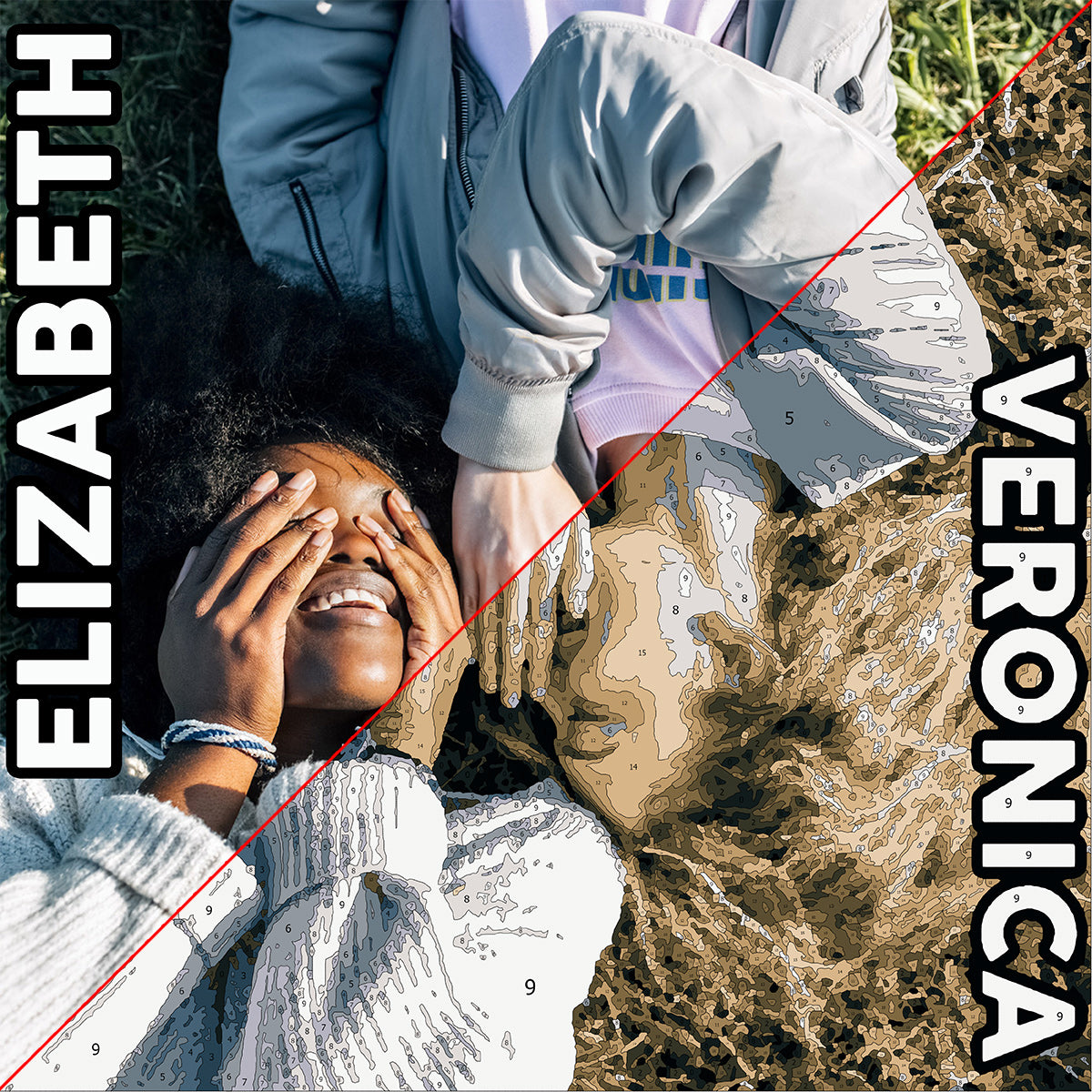 BFF Forever - Personalized Bestie Paint By Numbers Kit