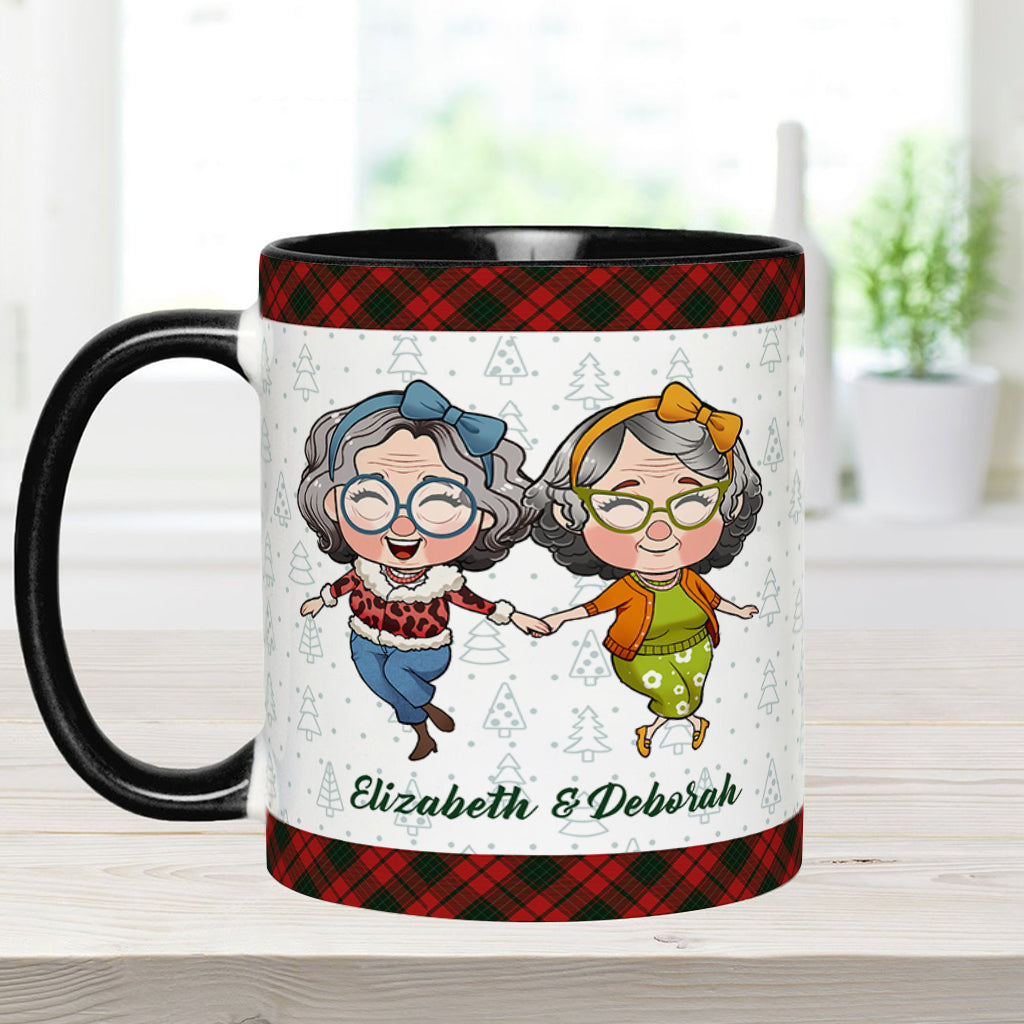 The Old Ladies Causing Trouble - Personalized Bestie Accent Mug