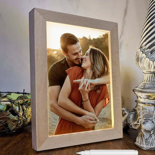 Custom Light Photo Frame - Personalized Couple Light Photo Frame