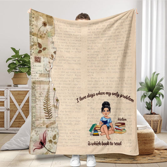 This Is My Reading Blanket - Book gift for mom, daughter, girlfriend, wife - Personalized Blanket