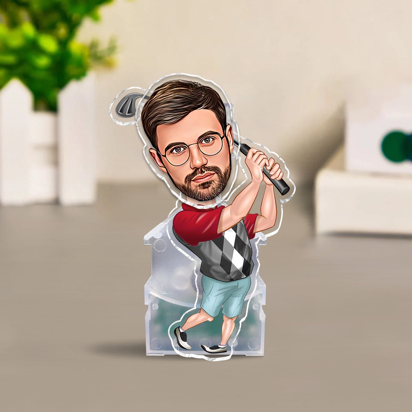 Funny Photo Figure - Personalized Golf Custom Shaking Head