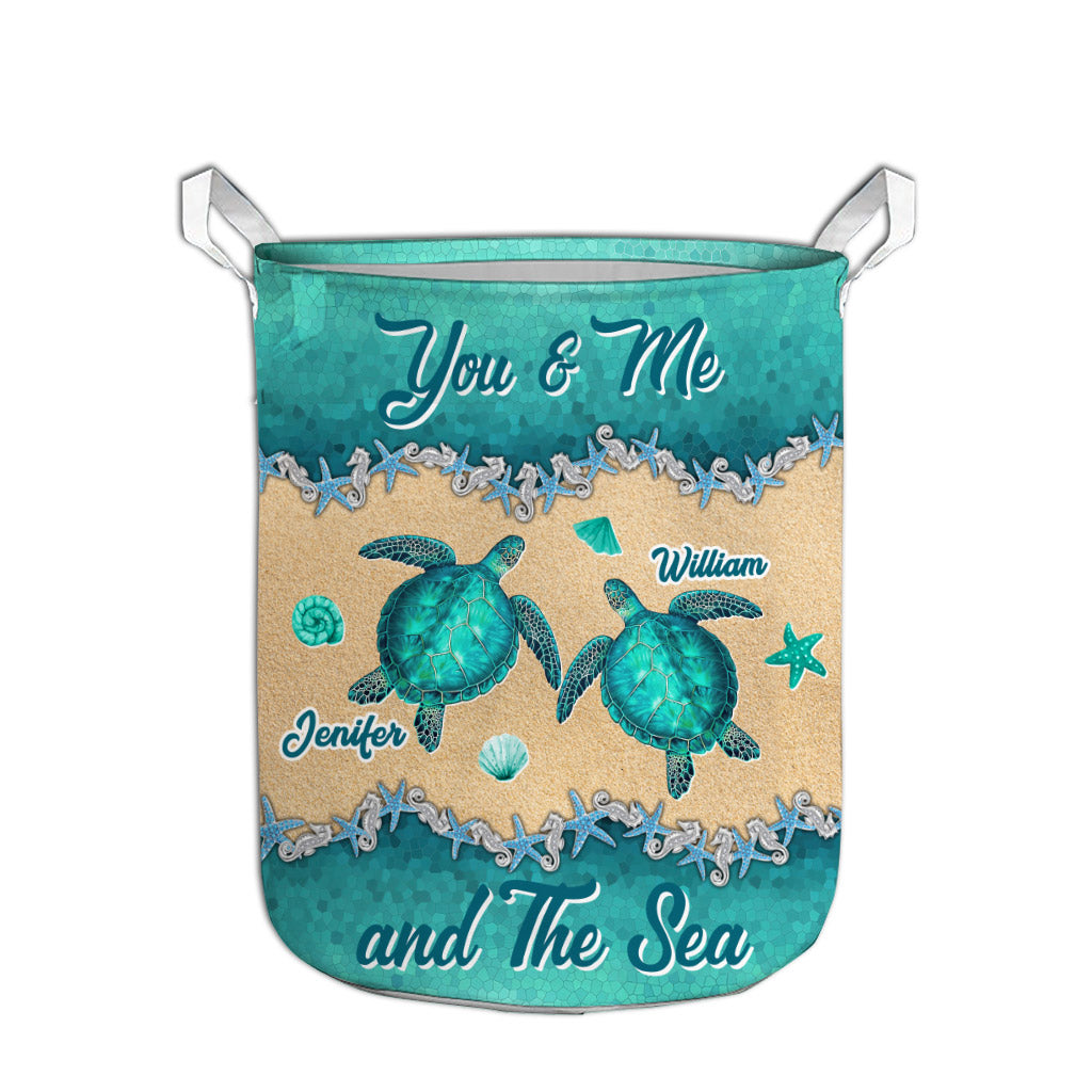 Salty Lil' Beach - Personalized Turtle Storage Basket