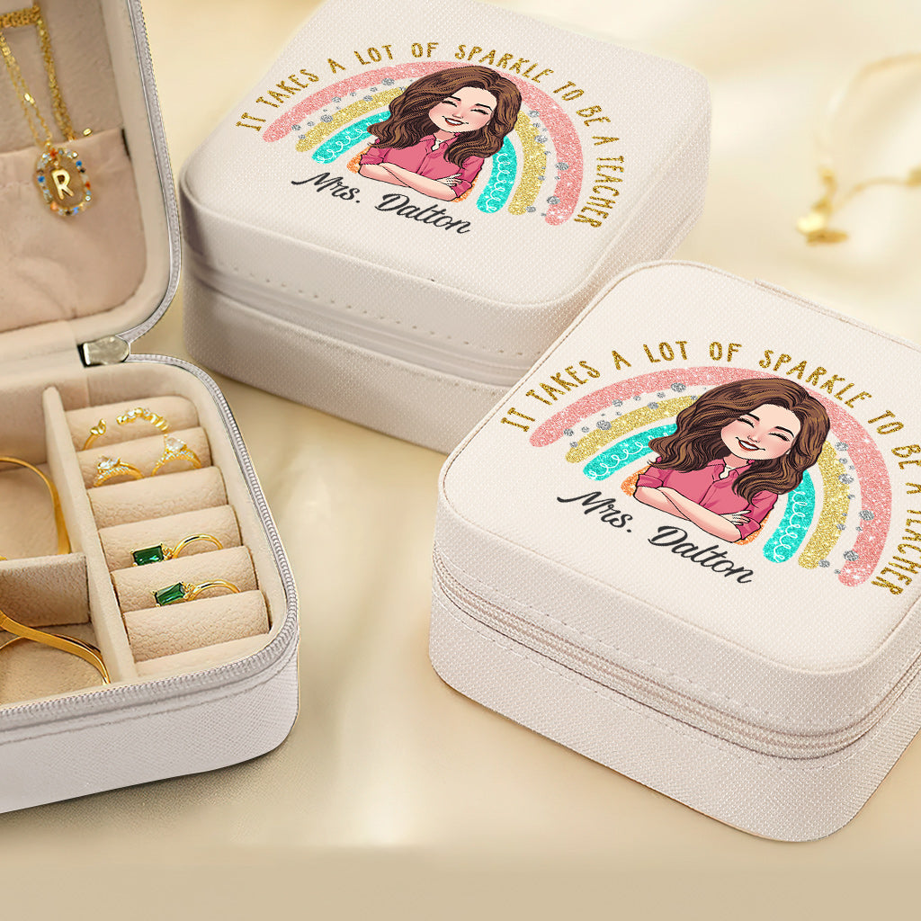 It Takes A Lot Of Sparkle To Be A Teacher - Personalized Teacher Jewelry Box