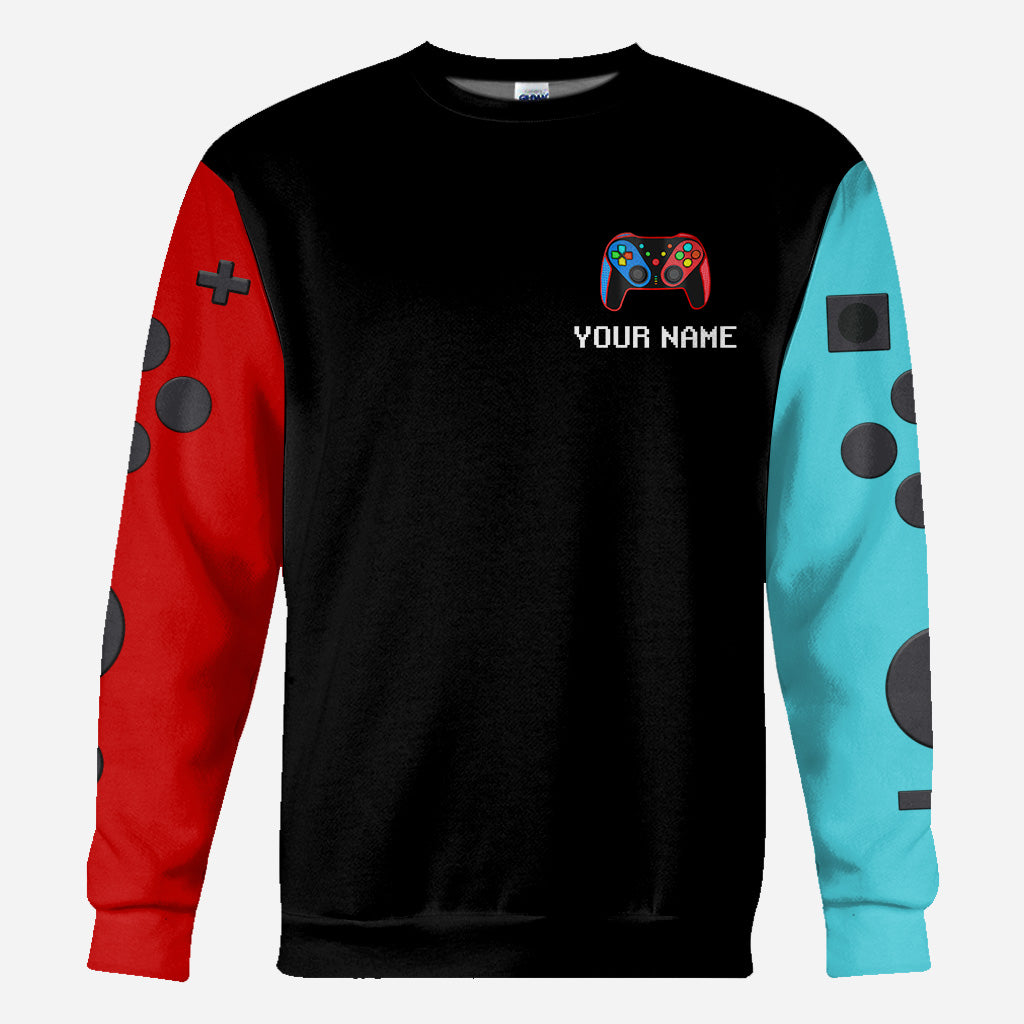 I Paused My Game To Be Here - Personalized Video Game All Over Shirt