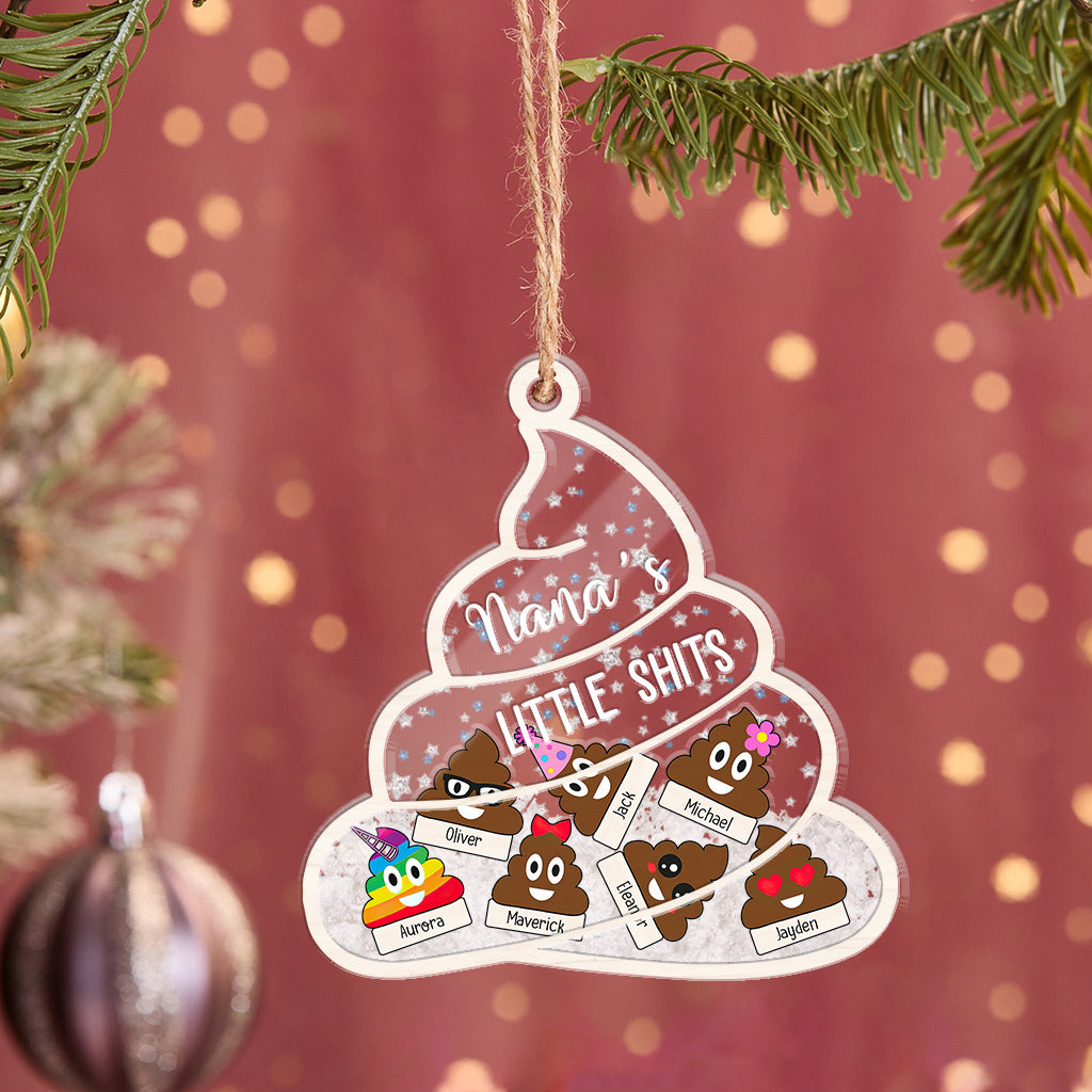 Nana's Little Cuties - Gift for grandma, mom, dad, grandpa - Personalized 3 Layered Shaker Ornament