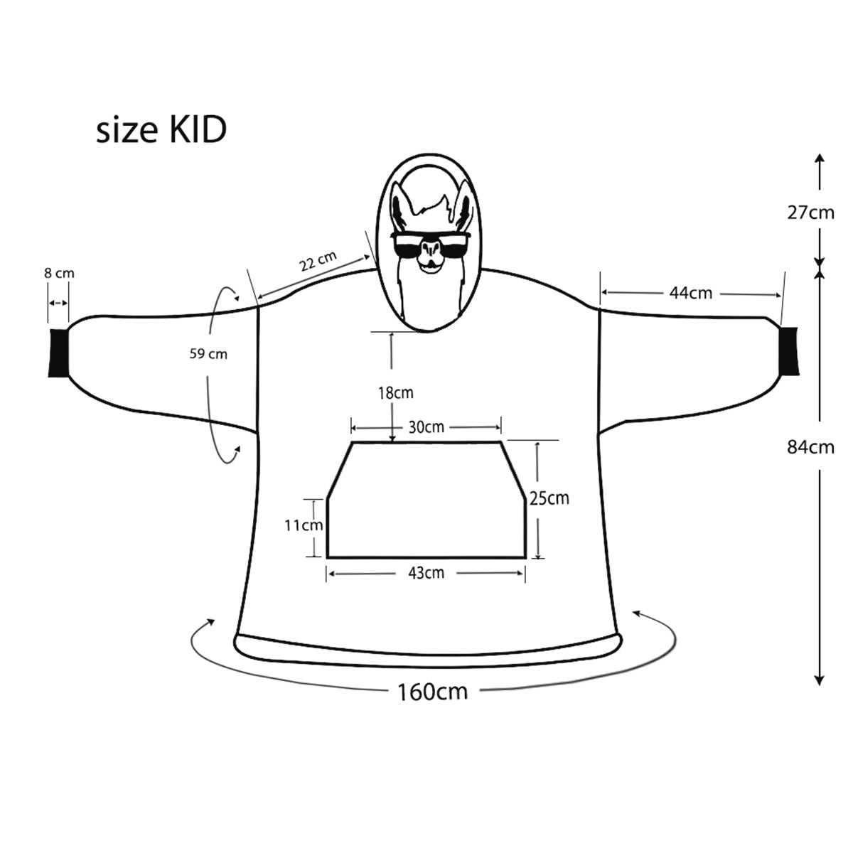 Merry Christmas Kids - Personalized Kid Blanket Hoodie