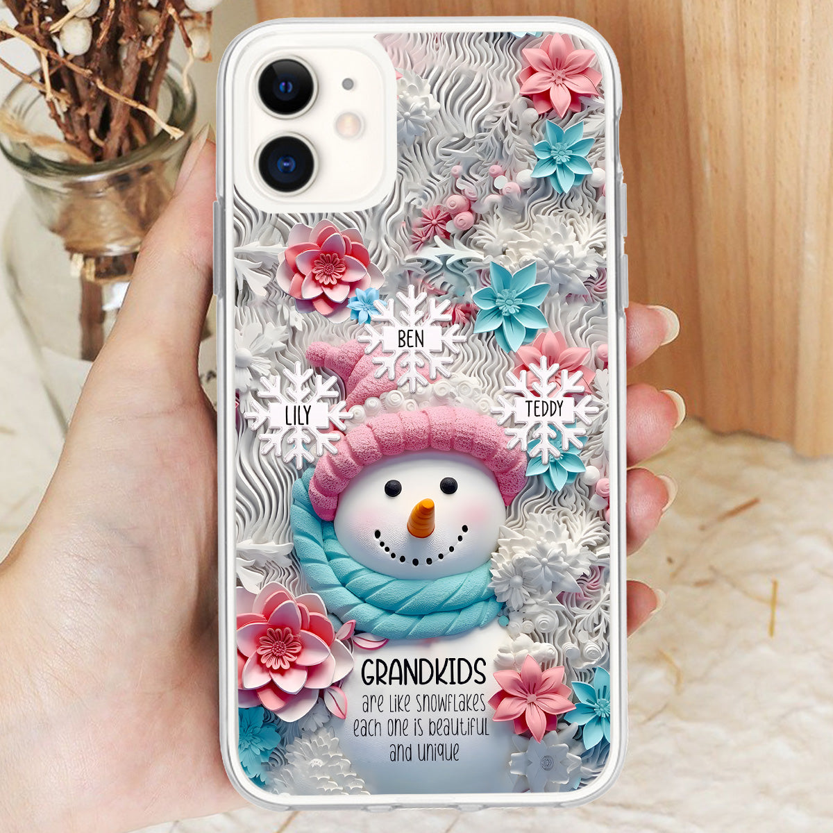 Grandkids Are Like Snowflakes - Gift for grandma - Personalized Phone Case