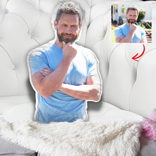 Custom Photo Humanoid - Personalized Uncle Shaped Pillow