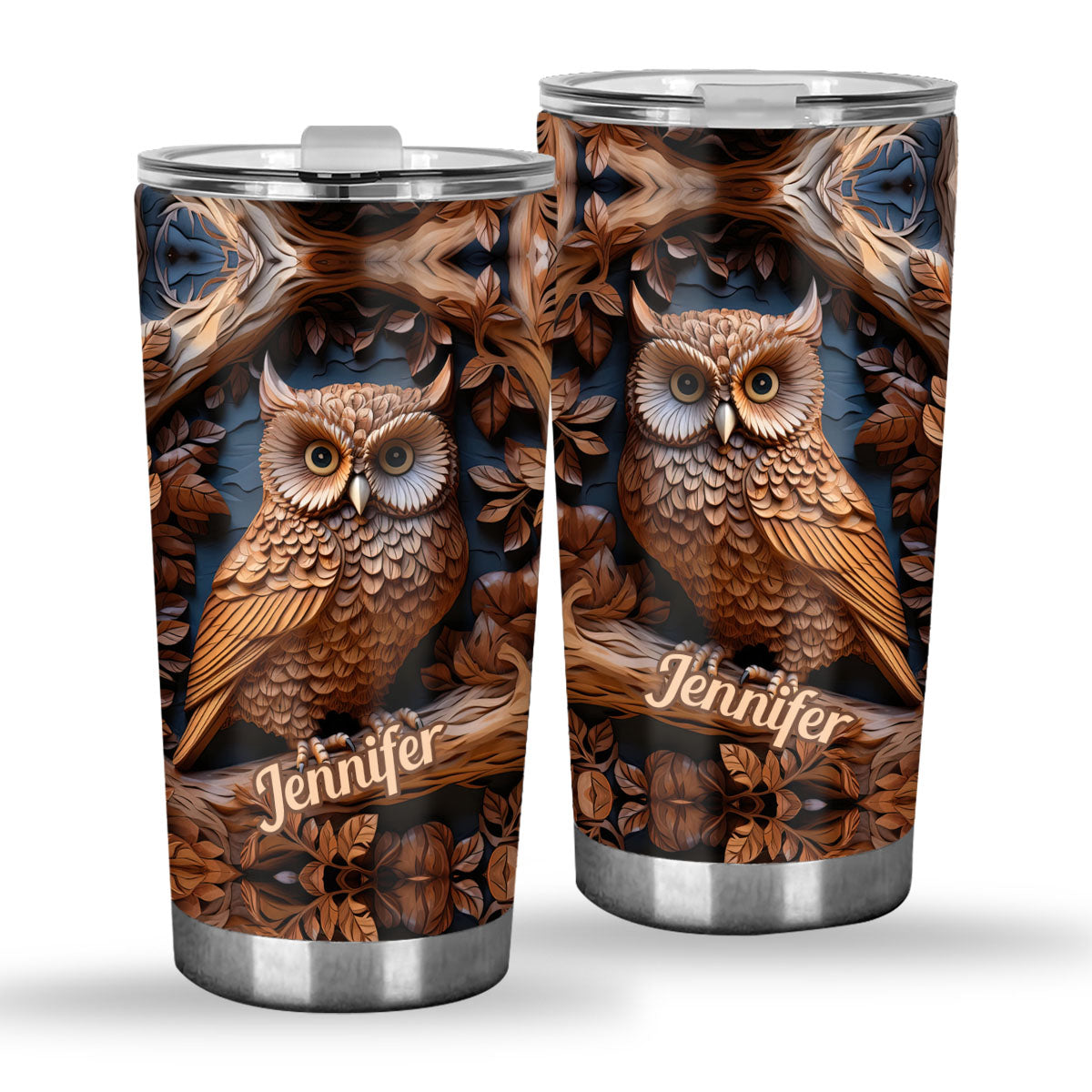 Just A Girl Who Loves Owls - Personalized Owl Tumbler