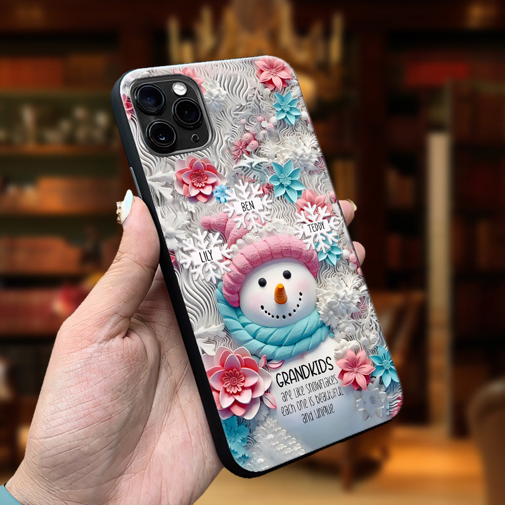 Grandkids Are Like Snowflakes - Gift for grandma - Personalized Phone Case