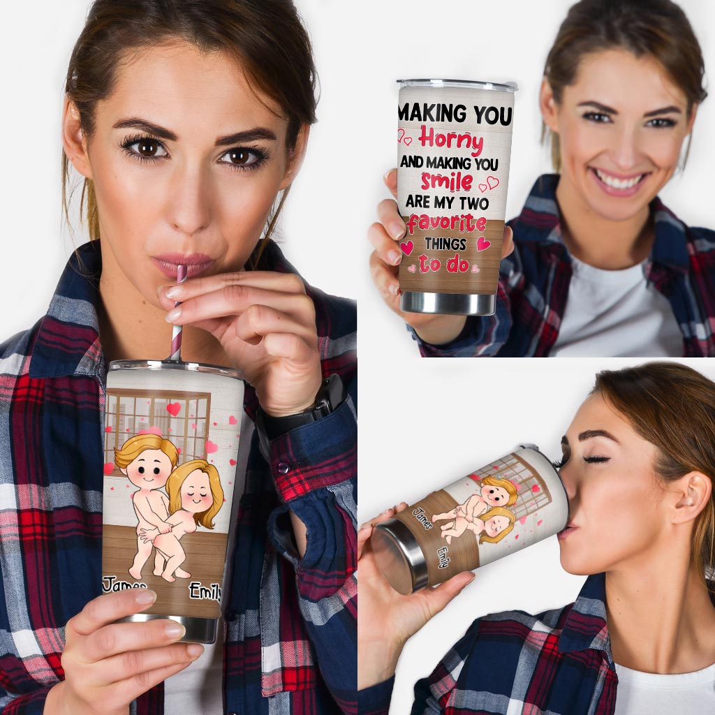 Making You Smile - Personalized Couple Tumbler