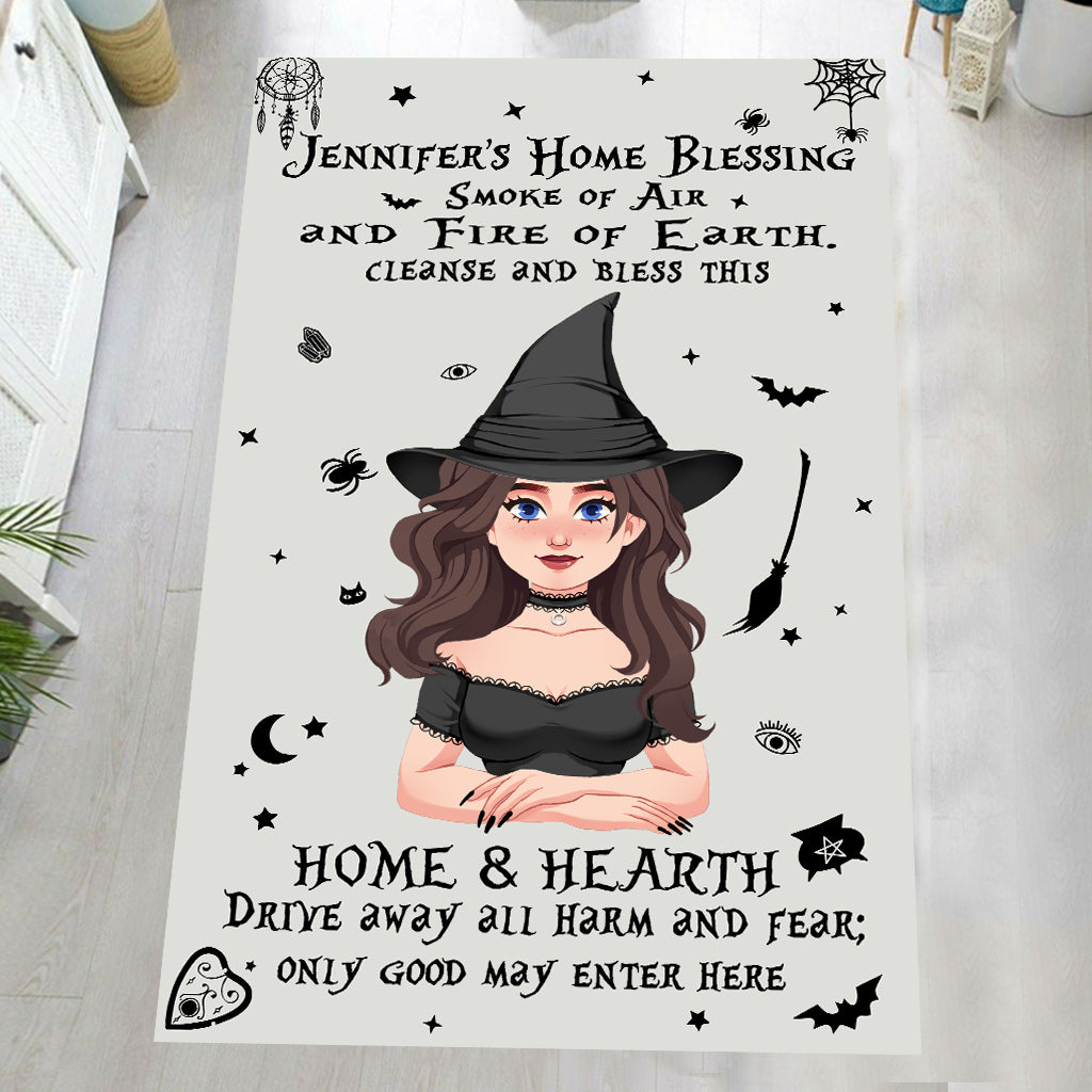 Home Blessing - Personalized Witch Rug