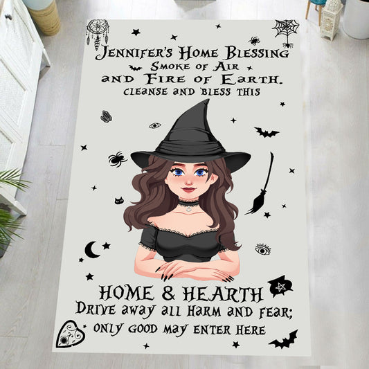 Home Blessing - Personalized Witch Rug