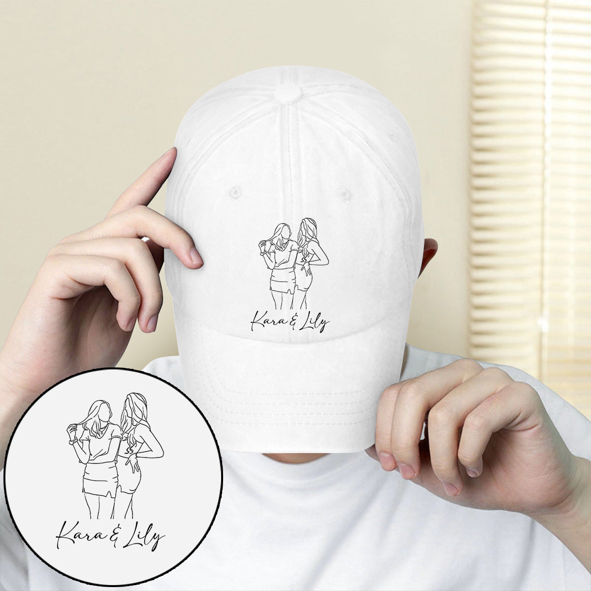 Custom Photo - Personalized Aunt Embroidered Classic Cap