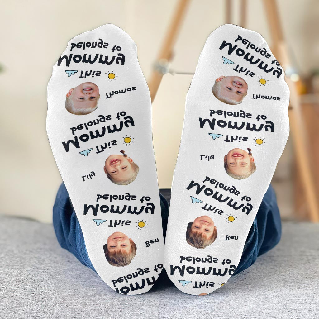 This Dad Belongs To - Gift for dad, grandpa, mom, uncle, aunt, grandma - Personalized Socks