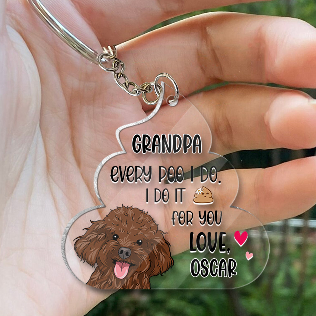 Every Poo I Do For You - Dog gift for dog lover - Personalized Keychain
