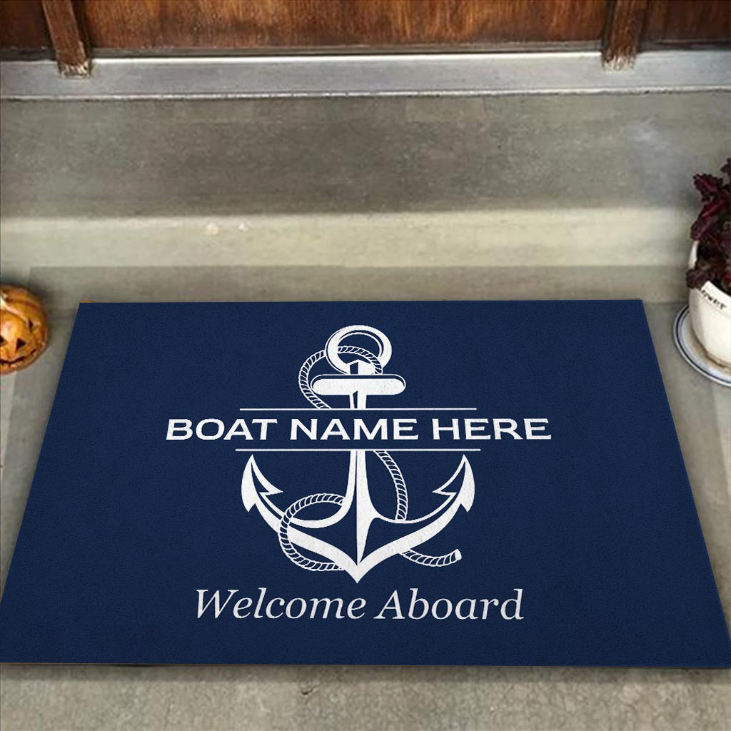 Welcome Aboard - Personalized Pontoon Doormat
