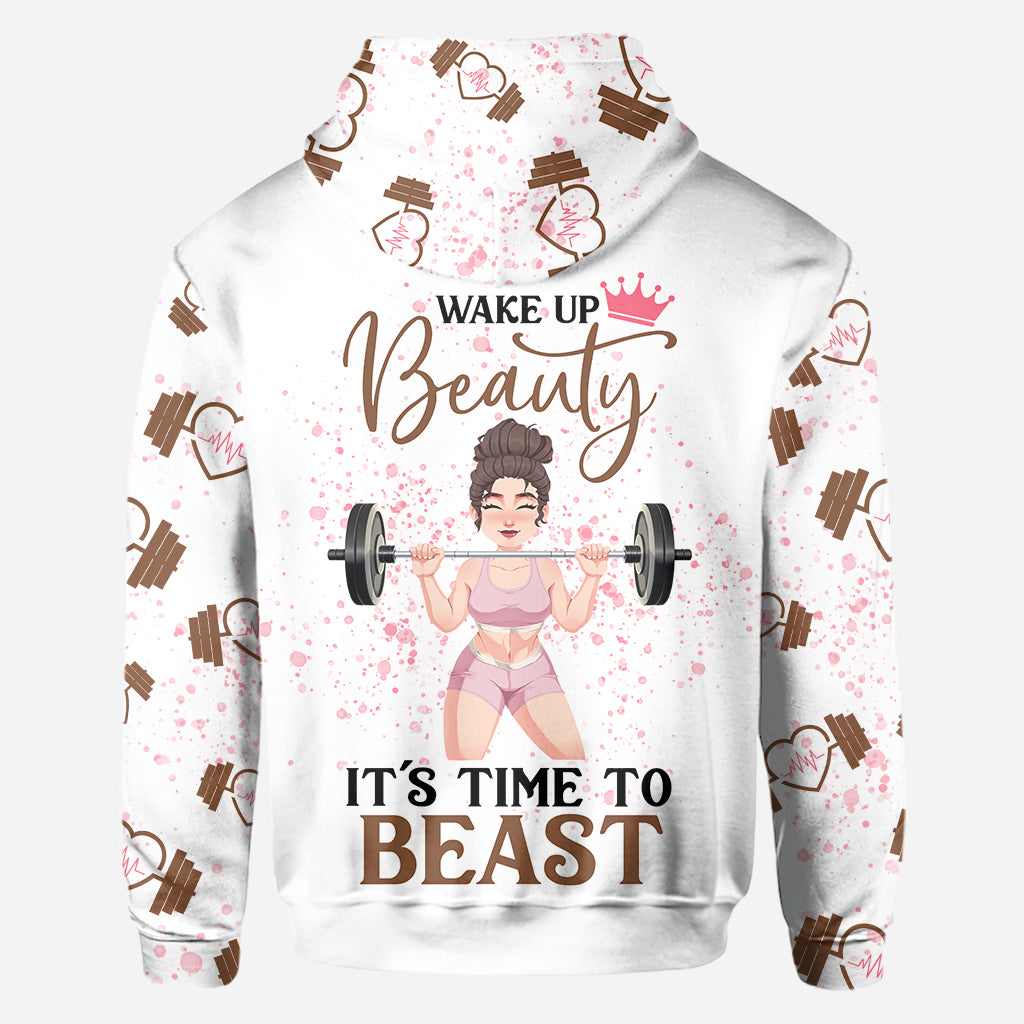 Wake Up Beauty - Personalized Fitness All Over Shirt