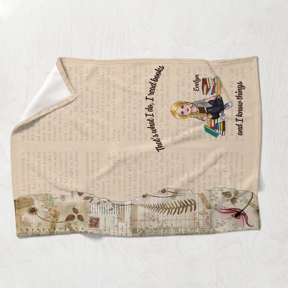 This Is My Reading Blanket - Book gift for mom, daughter, girlfriend, wife - Personalized Blanket