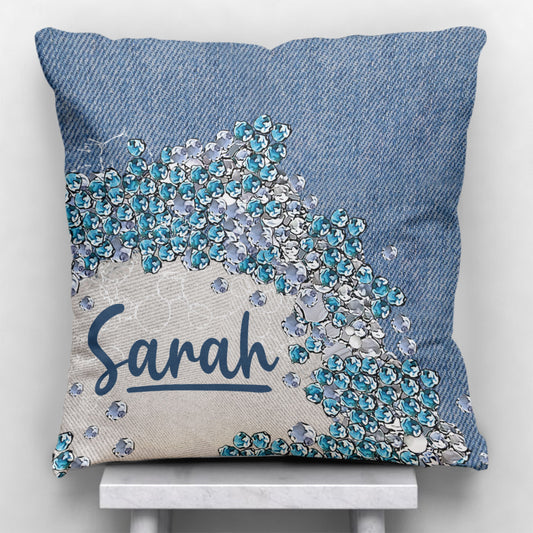 Turtle Bling - Personalized Turtle Throw Pillow