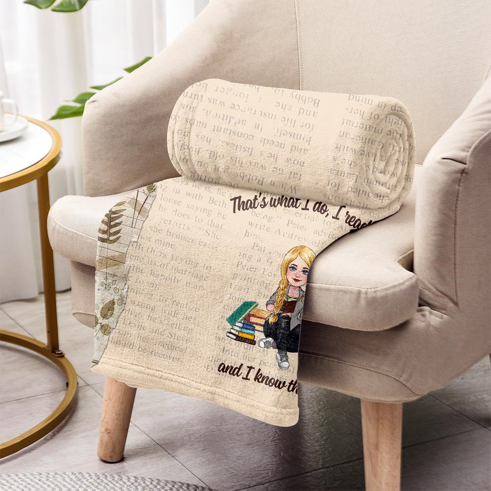 This Is My Reading Blanket - Book gift for mom, daughter, girlfriend, wife - Personalized Blanket