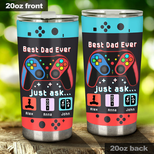 Gamer Dad Like A Regular Dad But Way Cooler - Video Game gift for dad, Gamer - Personalized Tumbler