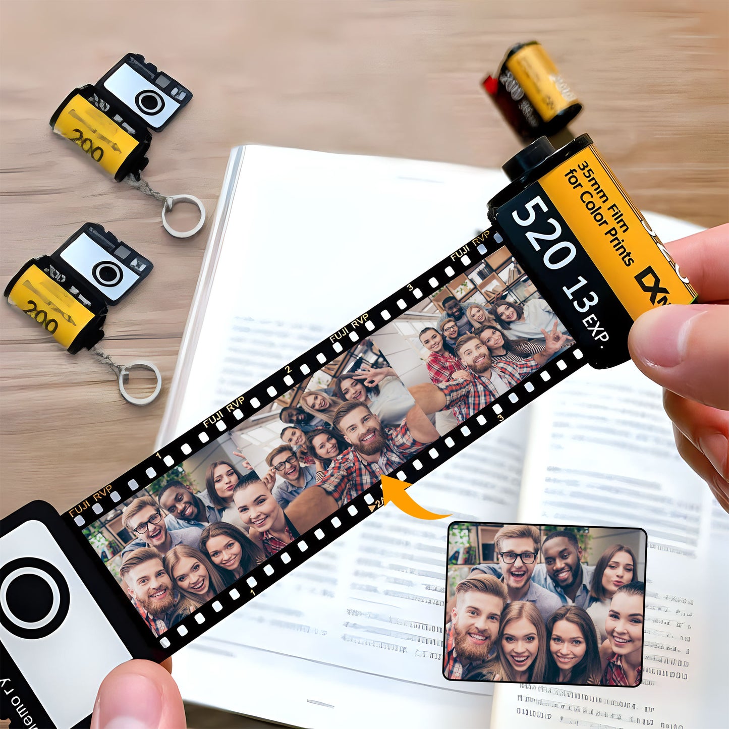 My Family - Personalized Family Film Roll Keychain