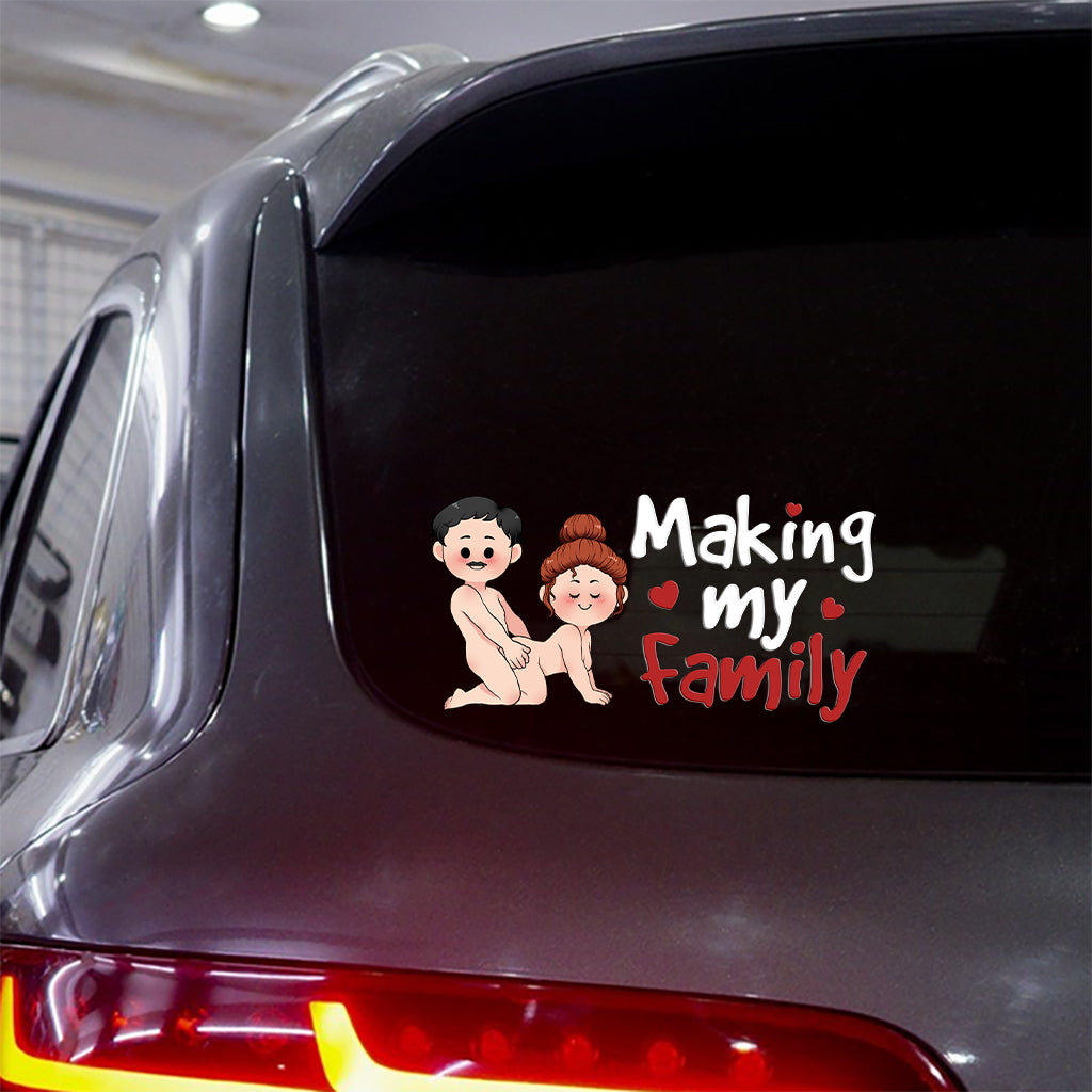 Making My Family - Personalized Couple Decal Full