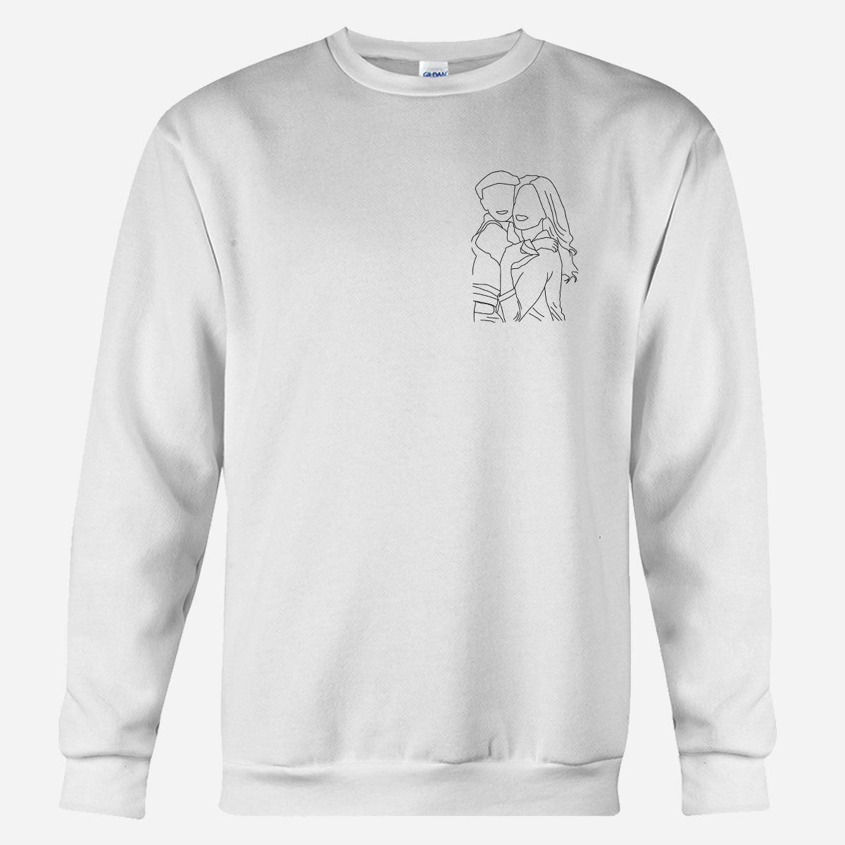 Custom Line Art - Personalized Step Mom Embroidered Sweater
