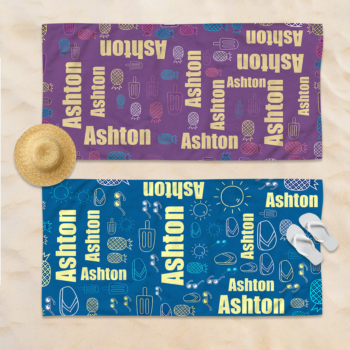 Name Customize - Personalized Beach Towel