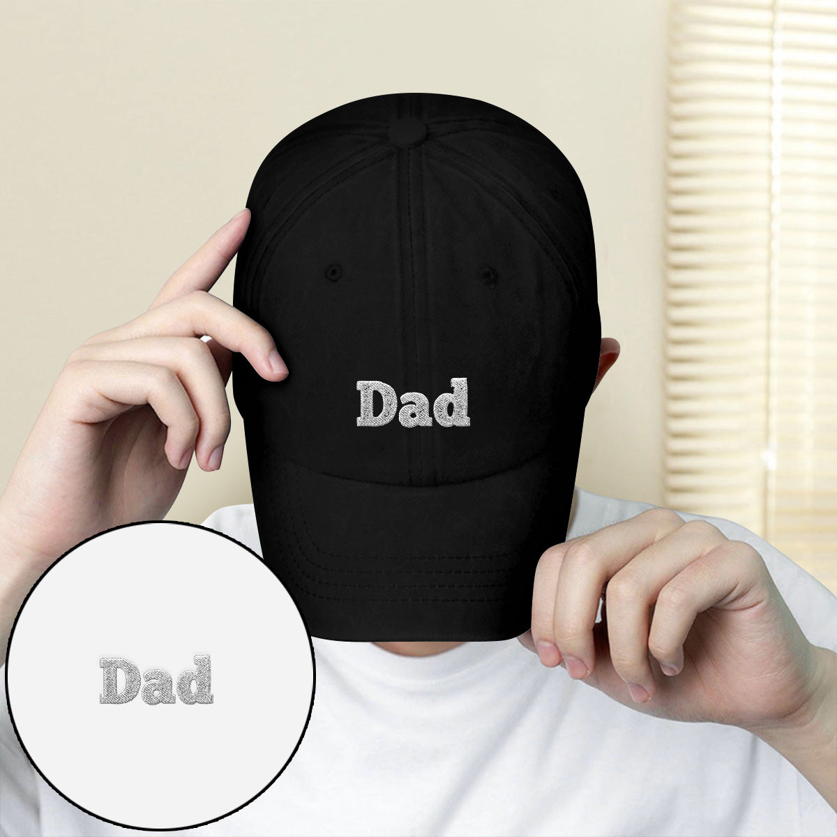 Custom Name - Personalized Step Dad Embroidered Classic Cap