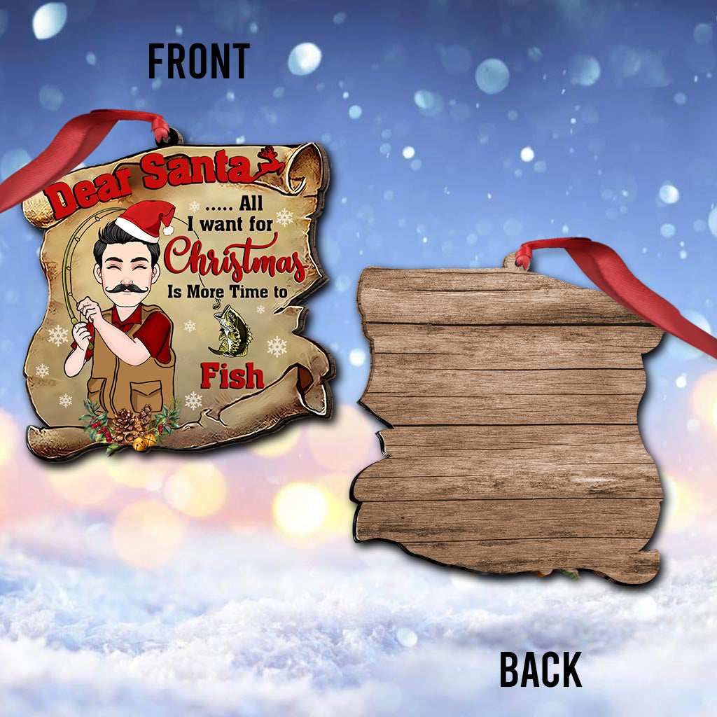 Dear Santa - Personalized Fishing Ornament