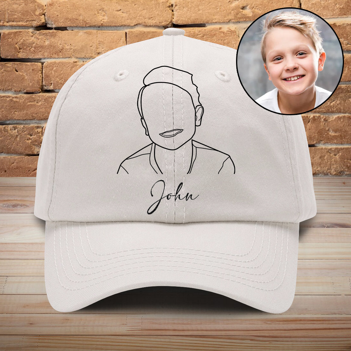 Custom Photo - Personalized Kid Embroidered Classic Cap