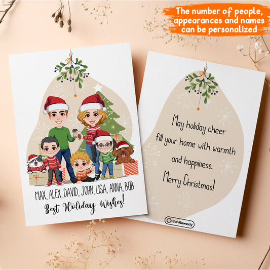 Family Christmas Card - Personalized Family Greeting Card