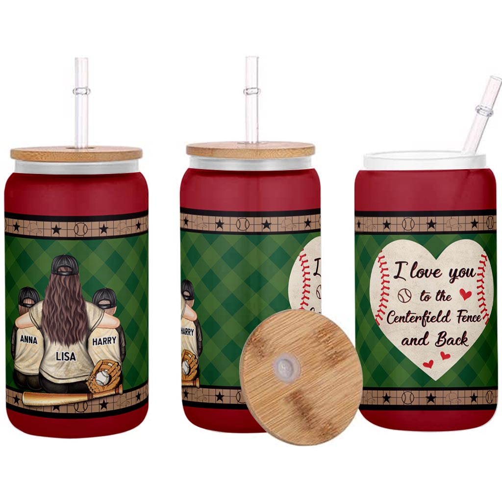 My Heart Is On That Field - Personalized Baseball Can Glass