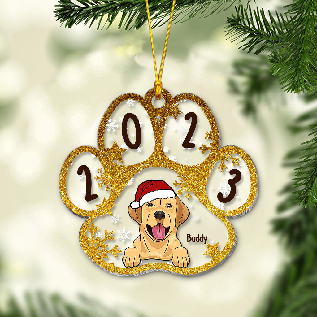I Woof You A Merry Christmas - Personalized Dog Transparent Ornament