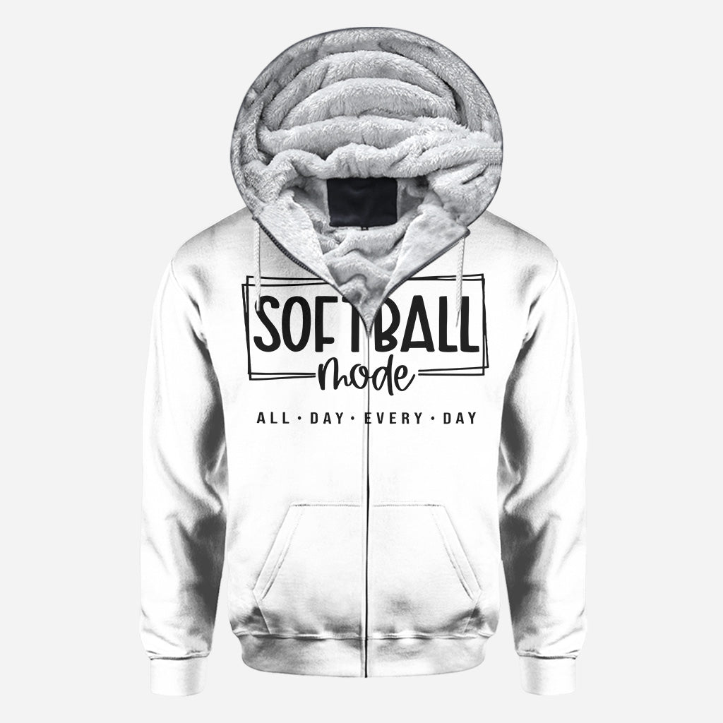 Sofball Mode All Day - Personalized Softball All Over Shirt