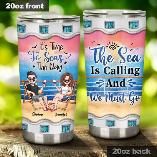 Time To Seas The Day - Personalized Cruising Tumbler
