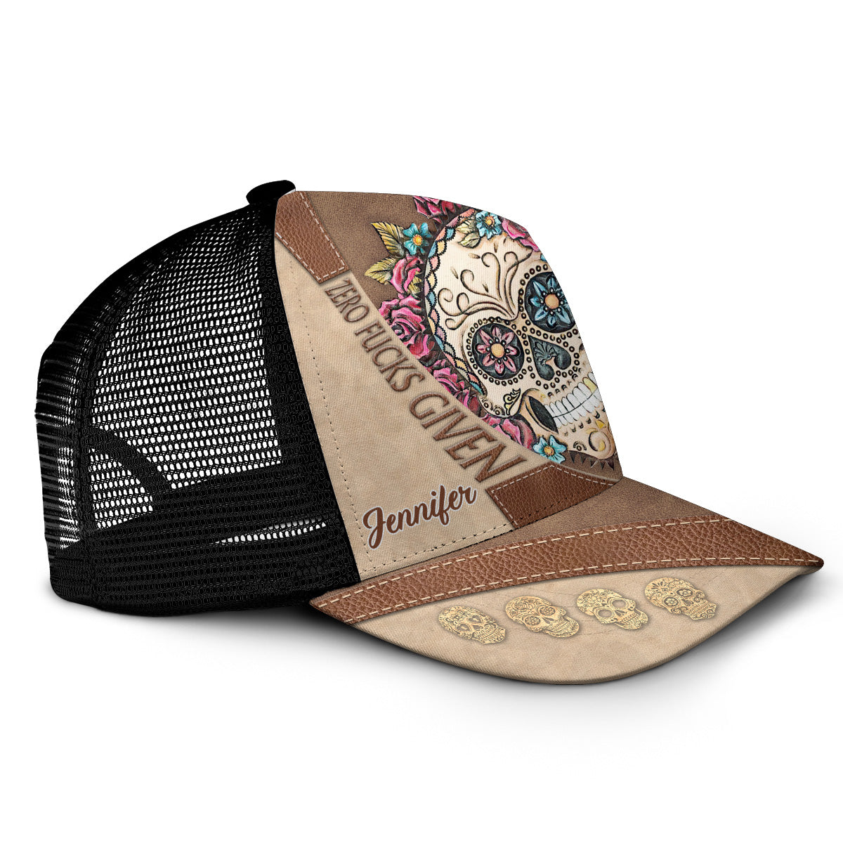 Zero F Given - Personalized Skull Trucker Hat